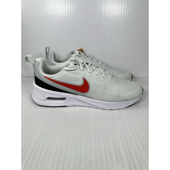 Size 10 Nike Air Max Nuaxis Running Shoe FD4329-006 Light Silver/Picante Red - Picture 1 of 8